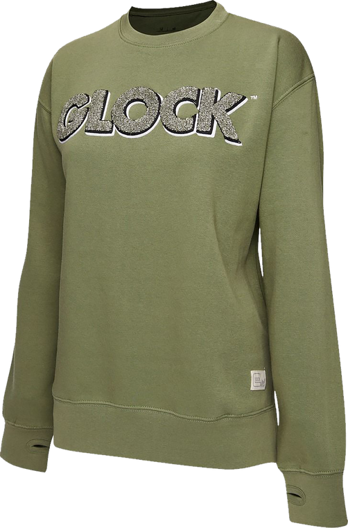 Glock Crewneck Raglan Fleece Olive Cotton/Polyester Long