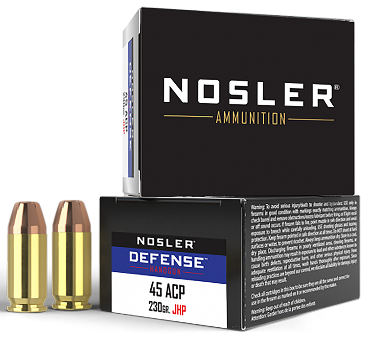 Nosler Defense Handgun 45ACP 230gr Bonded Performance