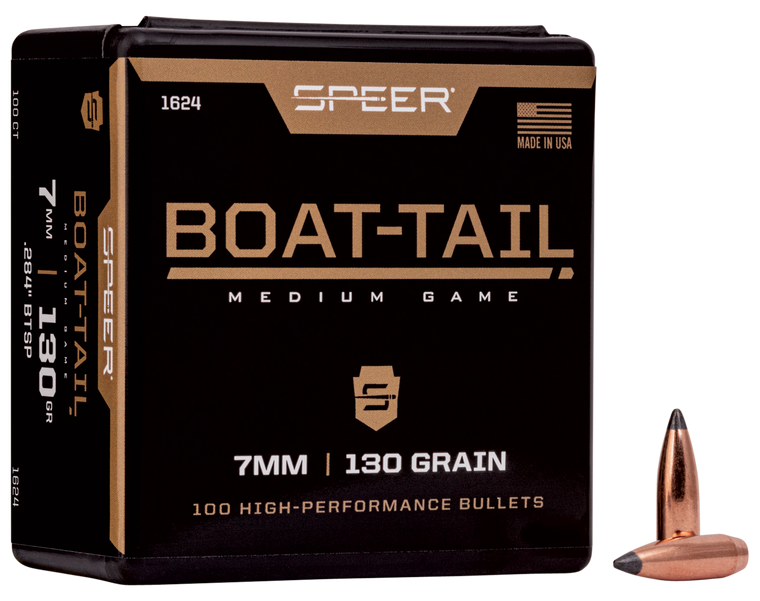 Speer Boat-Tail 7mm 130gr Jacketed Soft Point