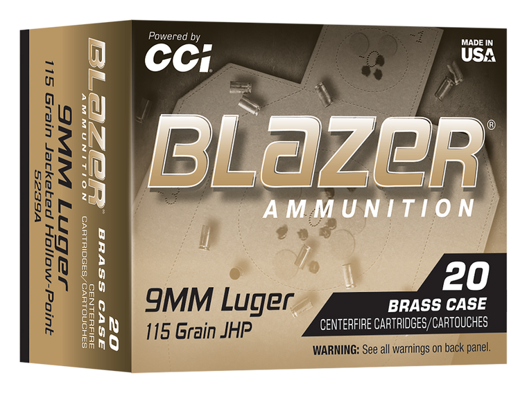 CCI Blazer 9mmLuger 115gr Jacketed Hollow Point