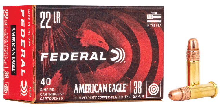 Federal American Eagle 22LR 38gr Copper Plated