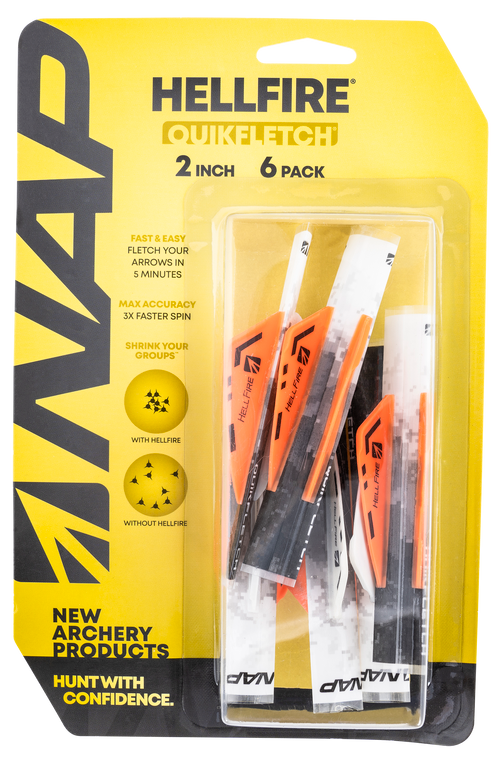NAP Quickfletch Hellfire Fletching White Orange/ 6