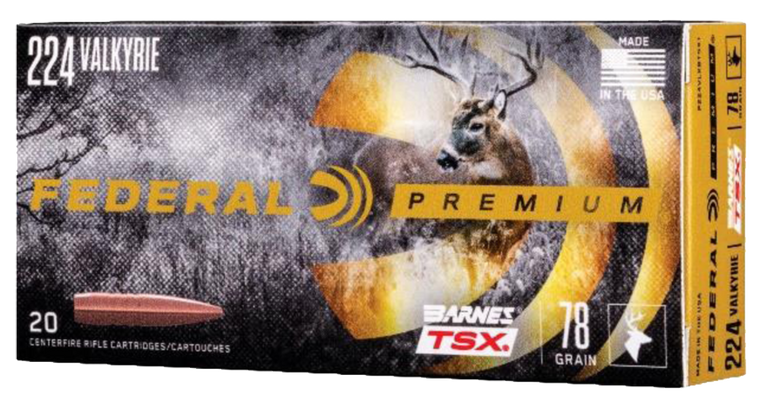 Federal Premium 224Valkyrie 78gr Barnes TSX 20