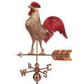 Barnyard Rooster Jumbo Multi-Color Patina Copper Weathervane 