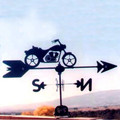 Motorcycle Silhouette Steel Weathervane