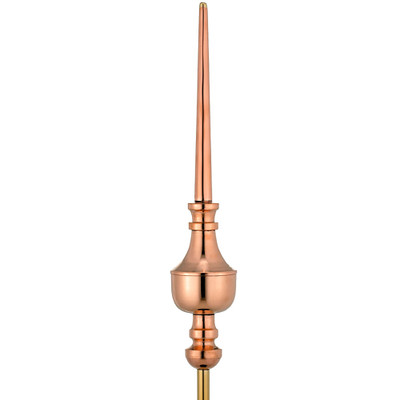 Victoria 39-Inch Polished Copper Finial