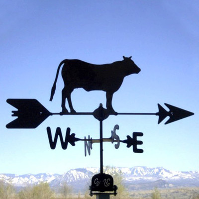 Cow Silhouette Steel Weathervane