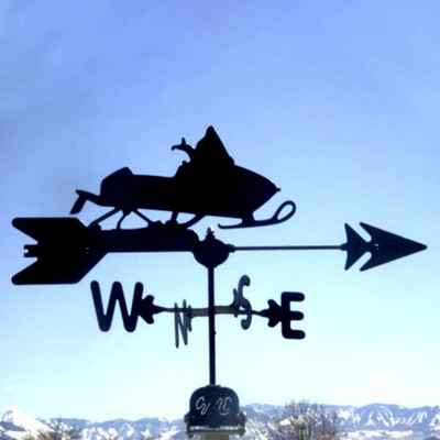 Snowmobile Silhouette Steel Weathervane