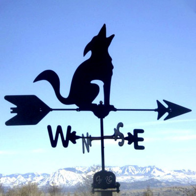 Coyote Silhouette Steel Weathervane