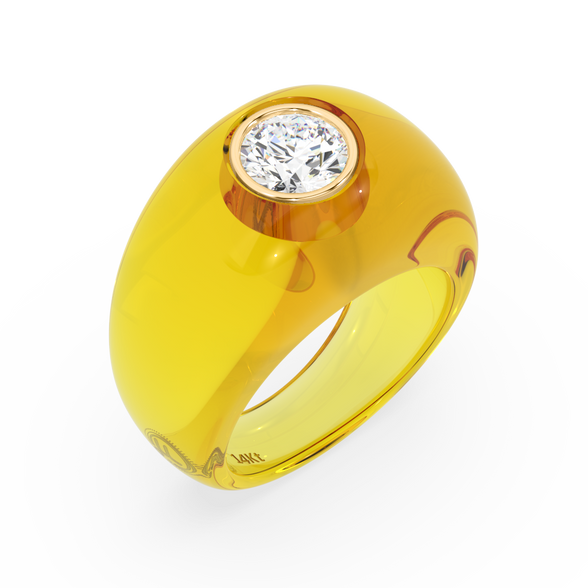 Empire Yellow Dome Ring