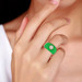 Classic Emerald Dome Ring