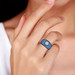 Denim Blue Dome Ring