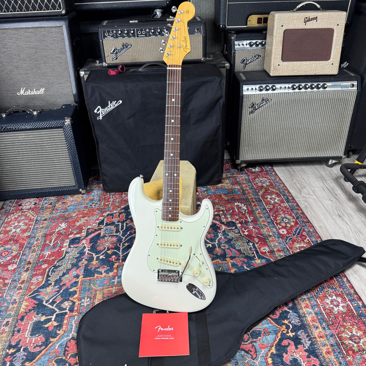 ギター Fender MIJ Hybrid 60s Stratocaster VWH 2020 Fender MIJ Hybrid '60s Stratocaster -Olympic White Rosewood