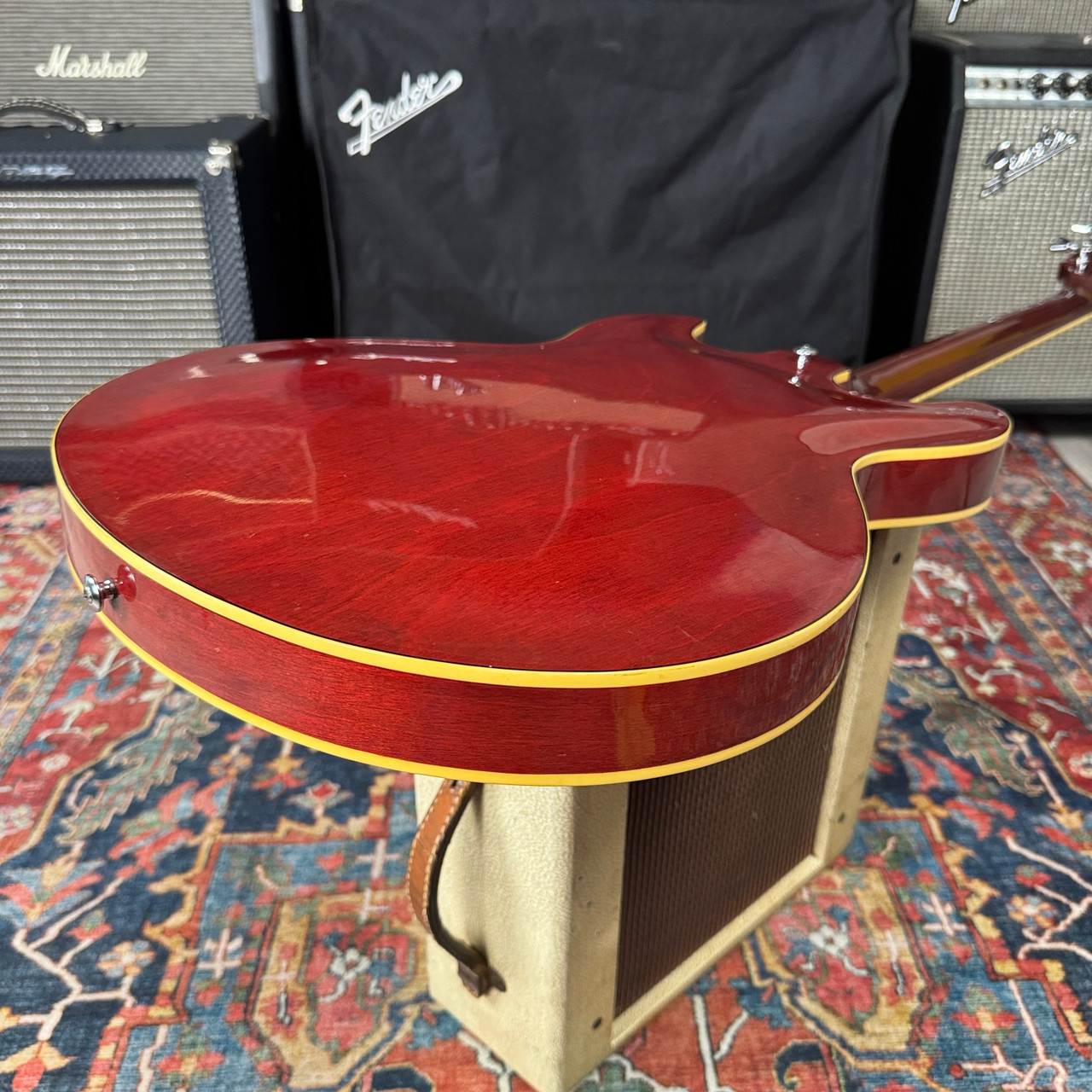 Yamaha SA700 Super Axe ES335 Style Semi Hollowbody Persimmon Red