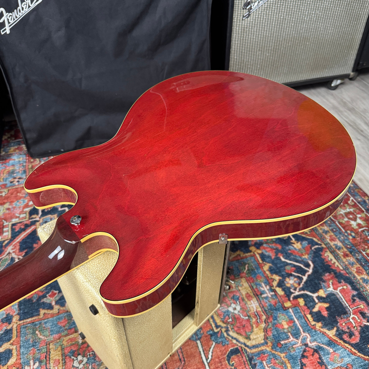 T*E様 【YAMAHA SA700 Super Axe】ヴィンテージ ES-3 Yamaha SA700 Super Axe ES335 Style Semi Hollowbody Persimmon Red