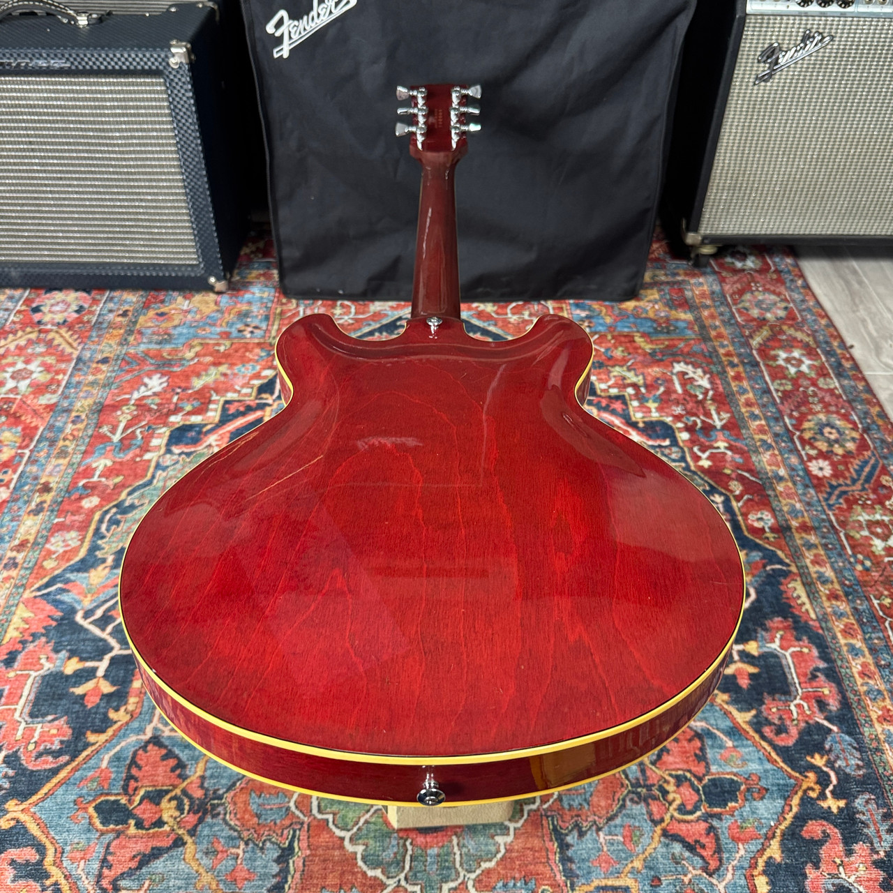 Yamaha SA700 Super Axe ES335 Style Semi Hollowbody Persimmon Red