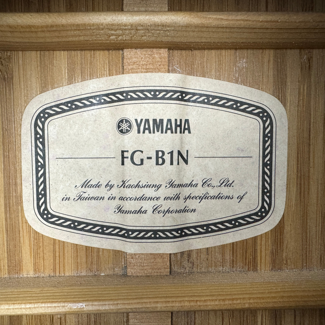 Yamaha FG B1N Bamboo Dreadnaught Acoustic - 1990