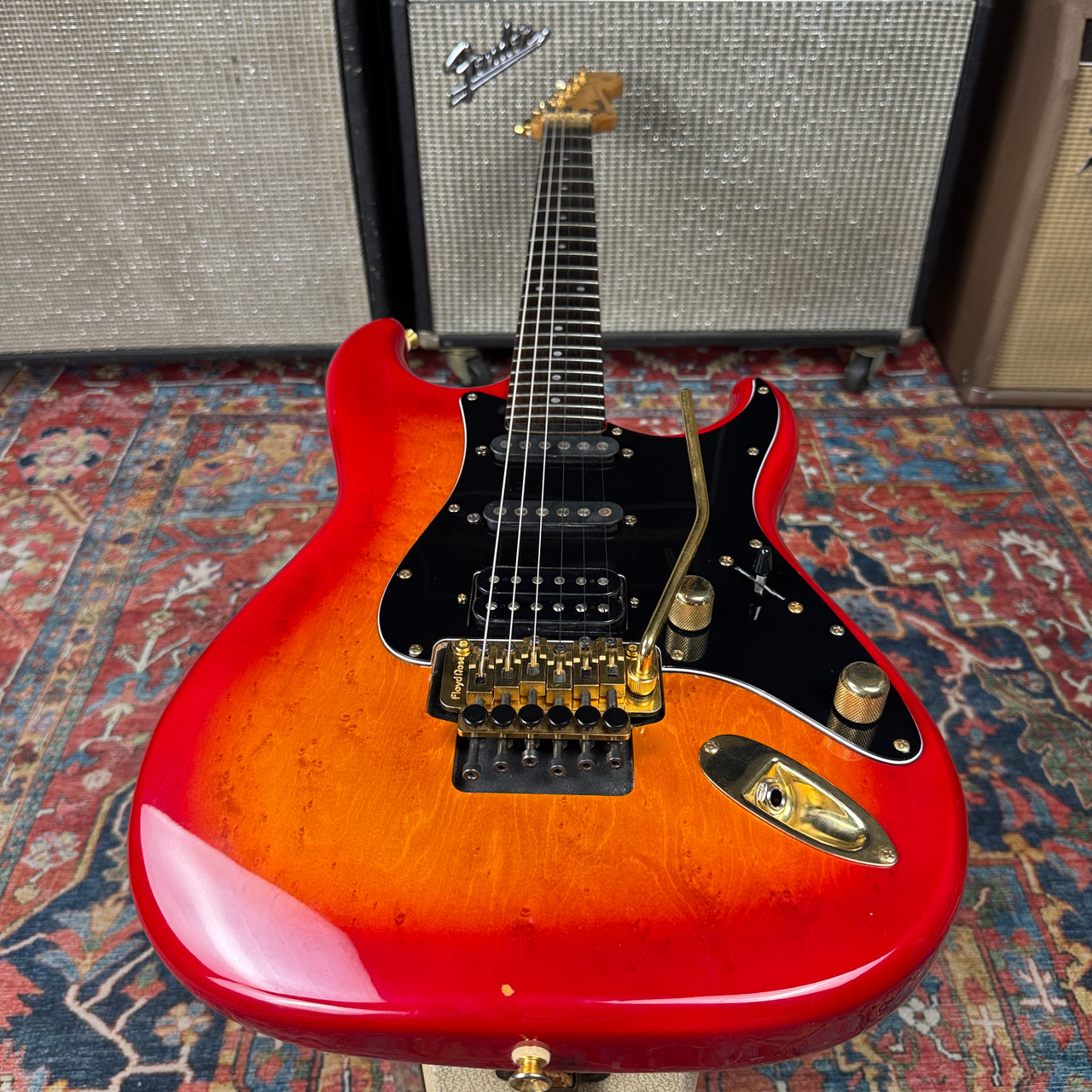 1989 Fender Pro Feel Stratocaster Model STR-75 w/Floyd Rose MIJ