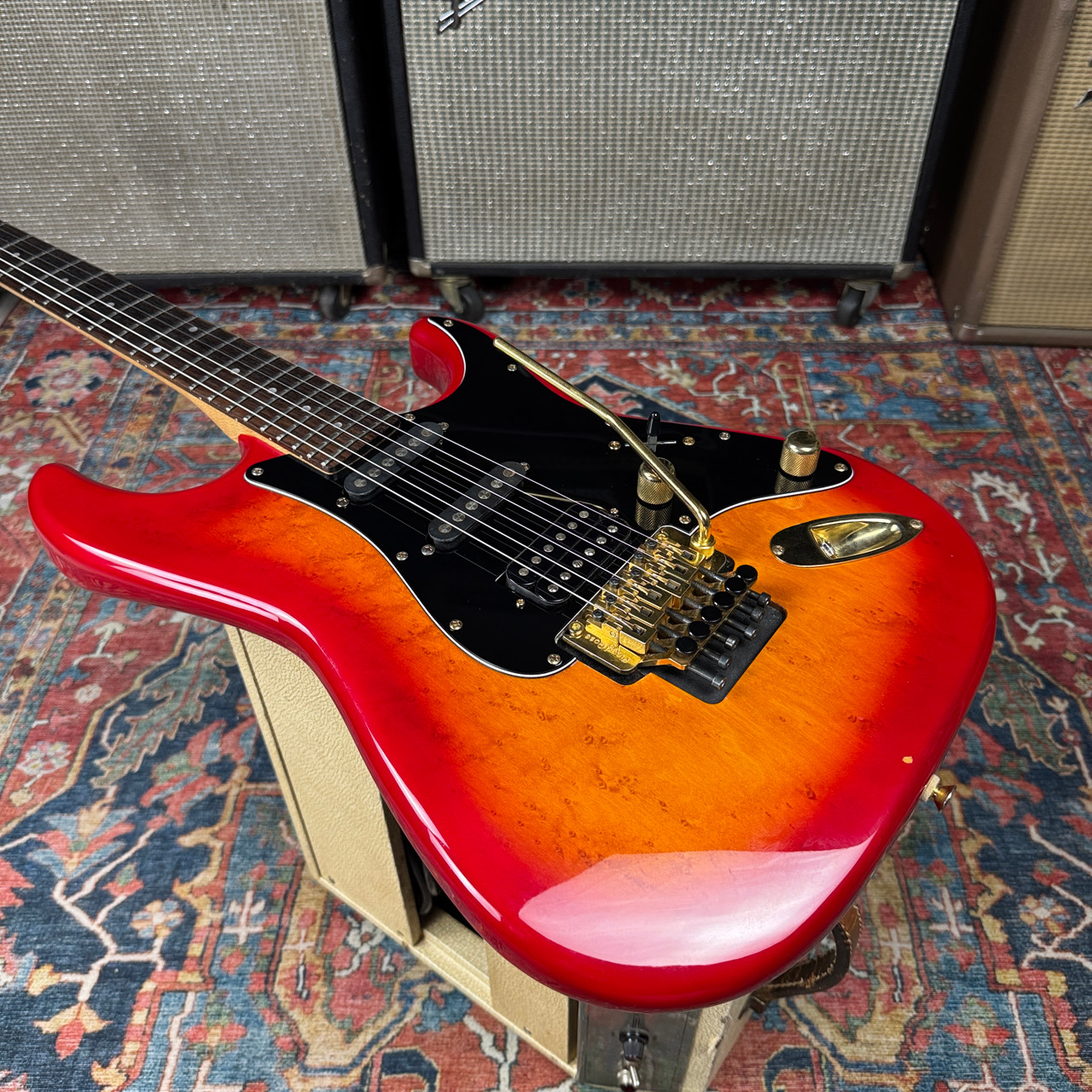 1989 Fender Pro Feel Stratocaster Model STR-75 w/Floyd Rose MIJ