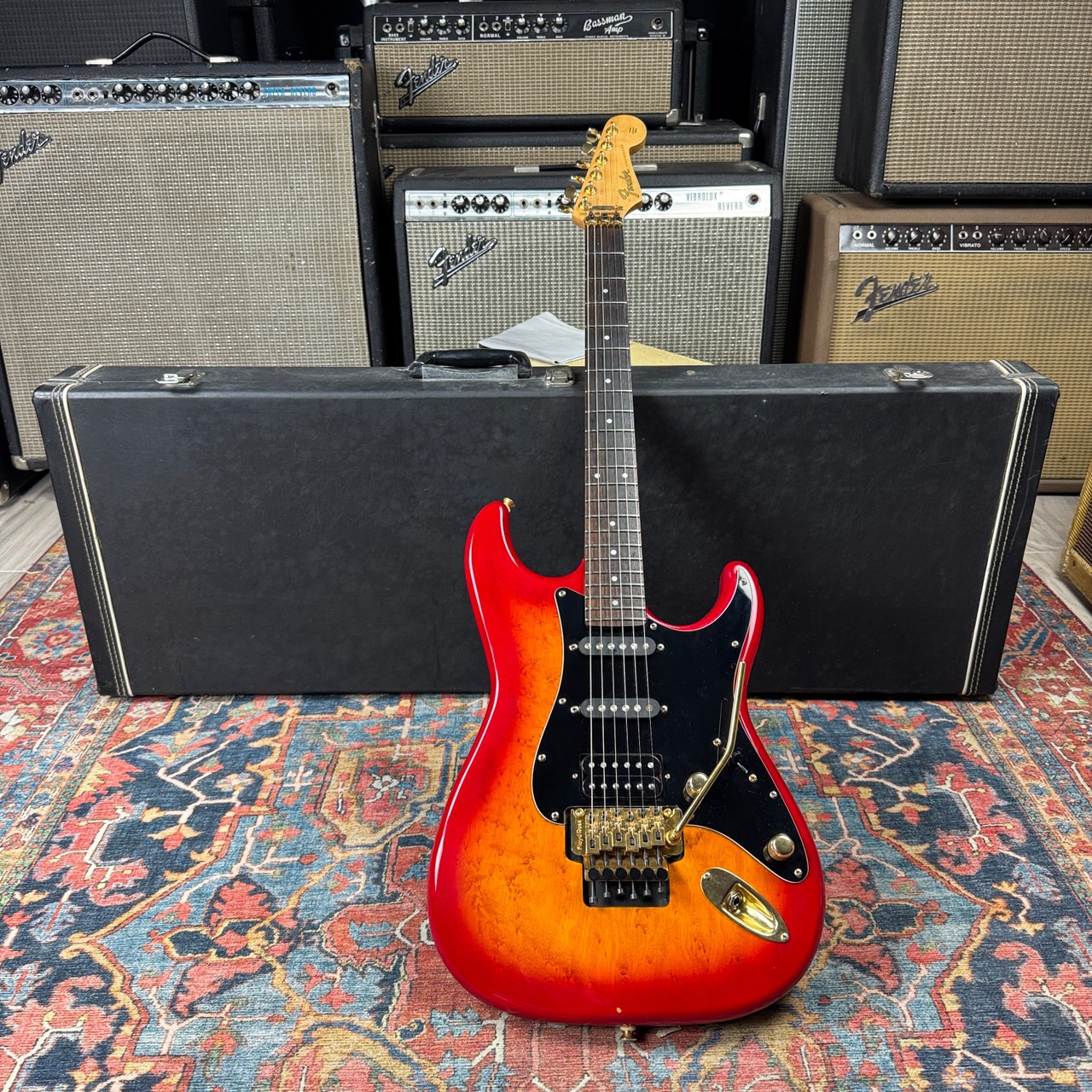 1989 Fender Pro Feel Stratocaster Model STR-75 w/Floyd Rose MIJ