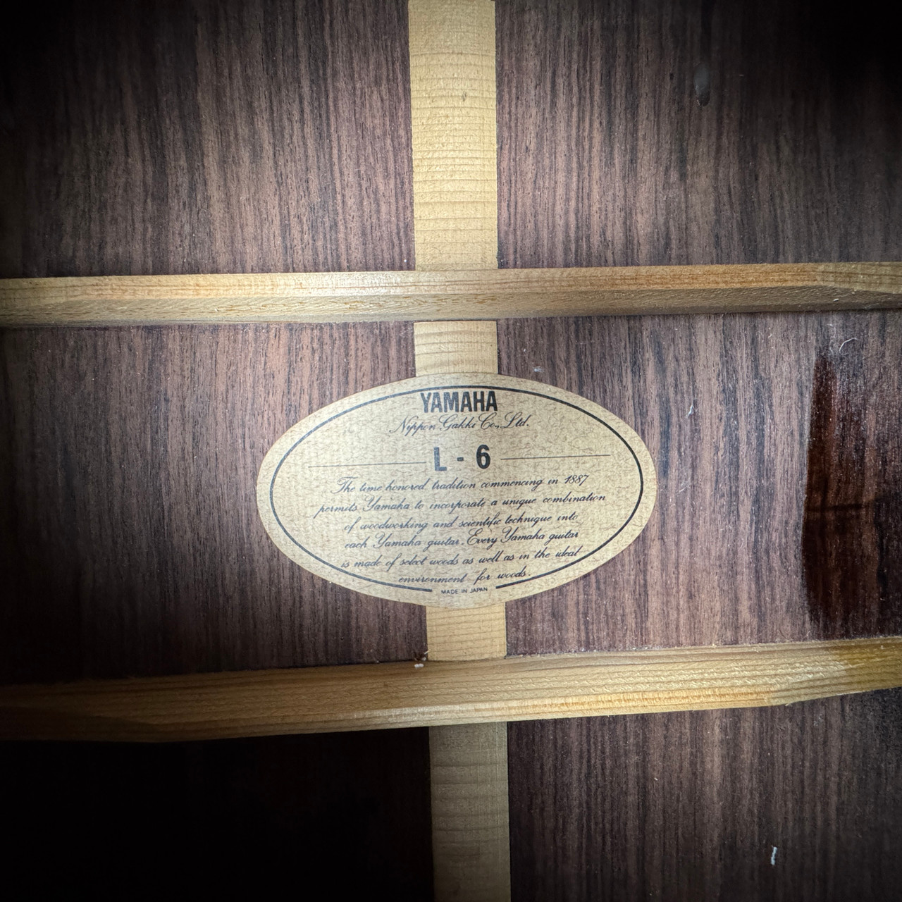 1980 Yamaha L6 Concert Acoustic Solid Top