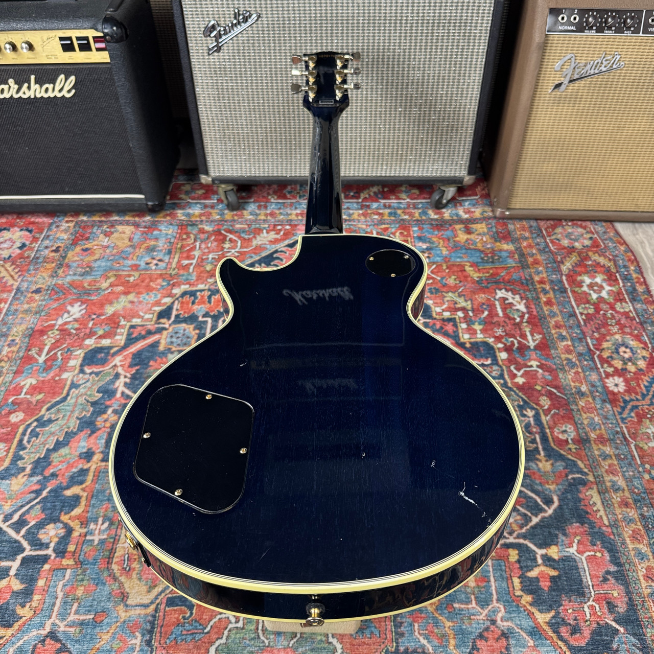 Greco Les Paul Custom Blue Flame Model EGC68- 700 Mint Collection