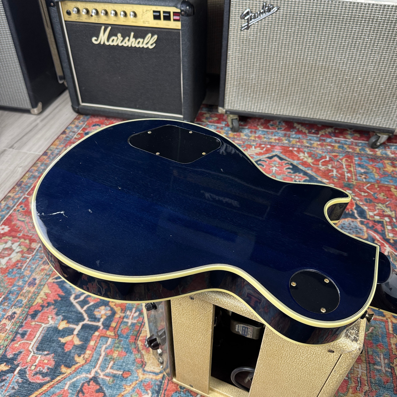 Greco Les Paul Custom Blue Flame Model EGC68- 700 Mint Collection