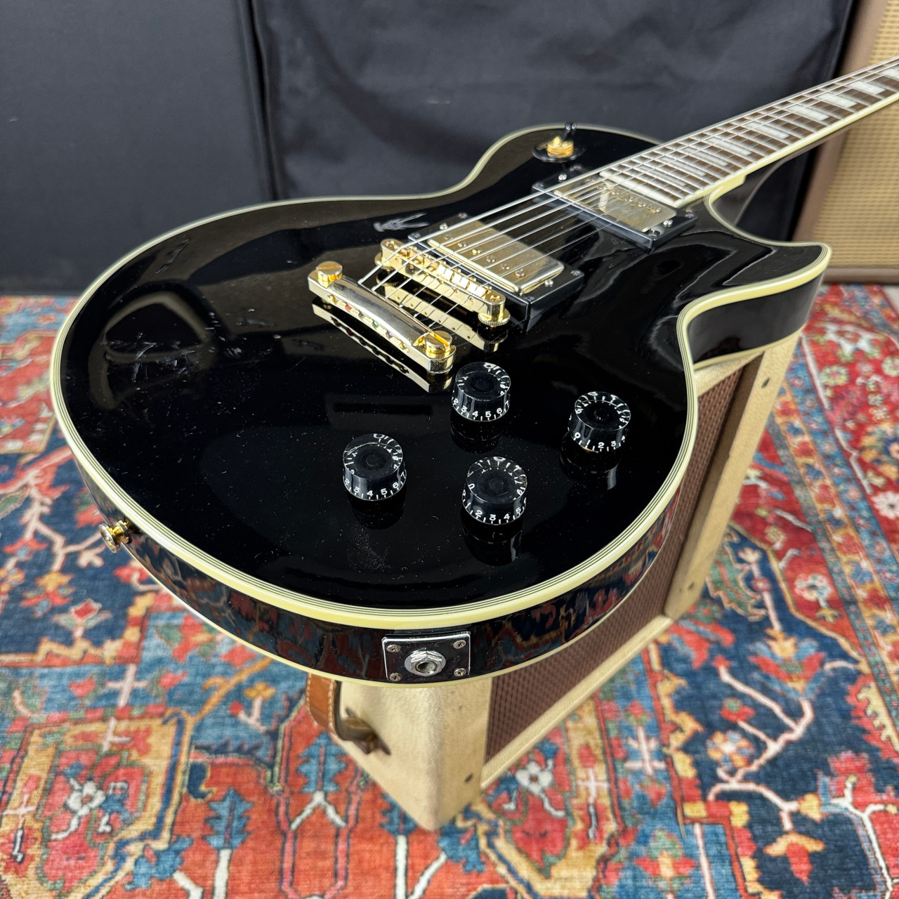 【Burny】SRLC-55　レスポールカスタム　Black　FERNANDES Video* Fernandes/Burny RLC-55 Les Paul Custom Black - 1998