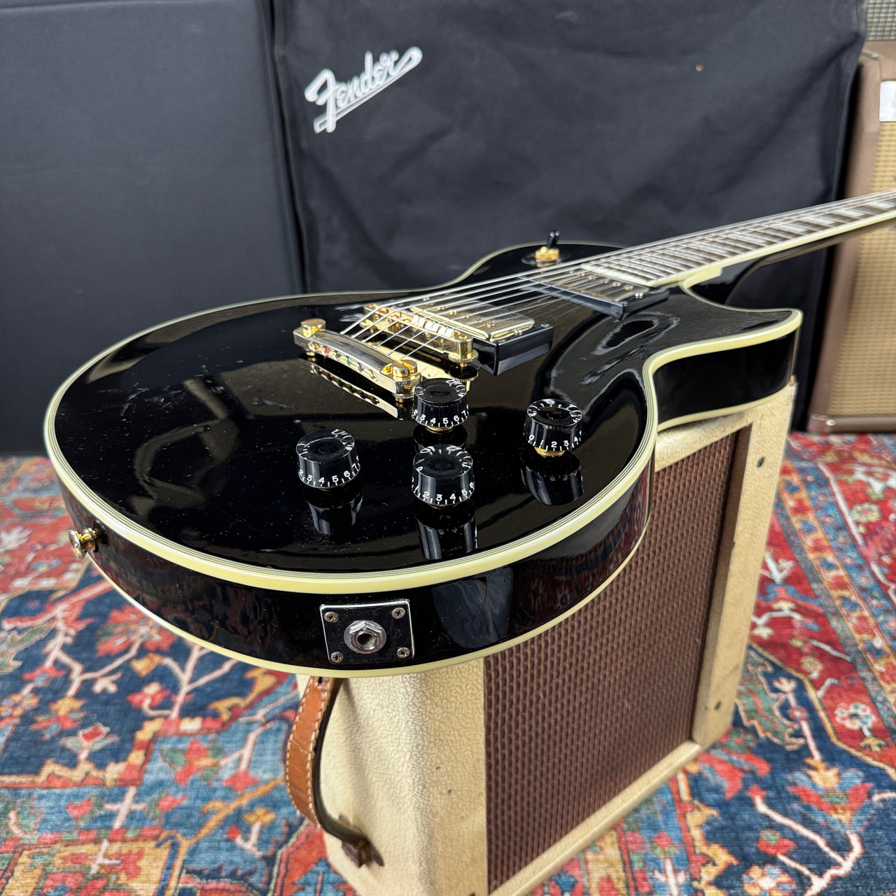 Fernandes/Burny RLC-55 Les Paul Custom Black - 1998