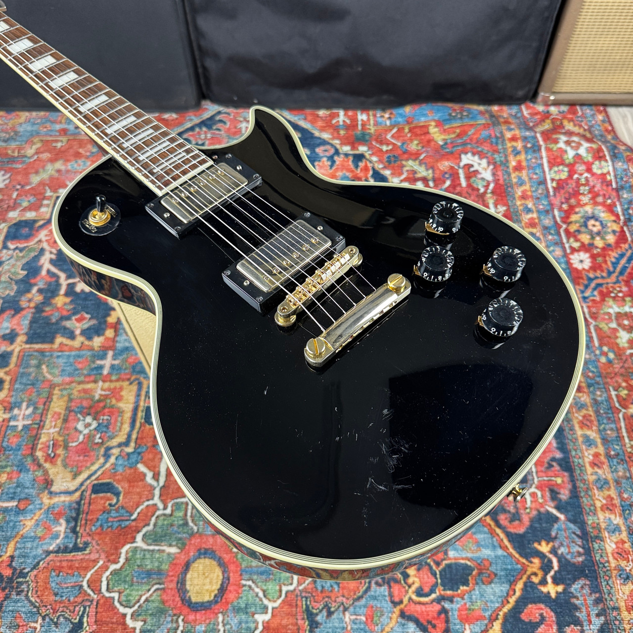 Video* Fernandes/Burny RLC-55 Les Paul Custom Black - 1998