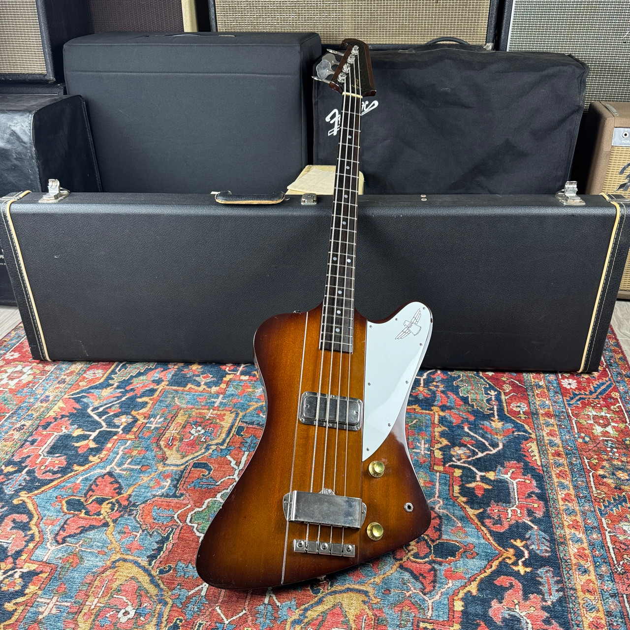 Greco Thunderbird Bass Model TB-900 w/Tags and OHSC Tobacco