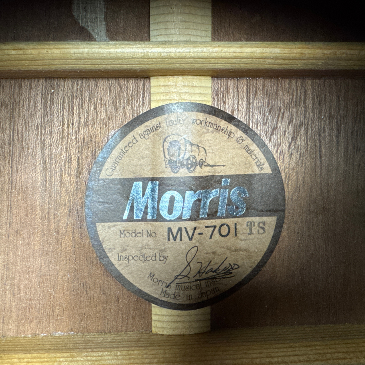 Morris MV701 Vanguard Solid Top Sunburst Wide Nut Made in Japan