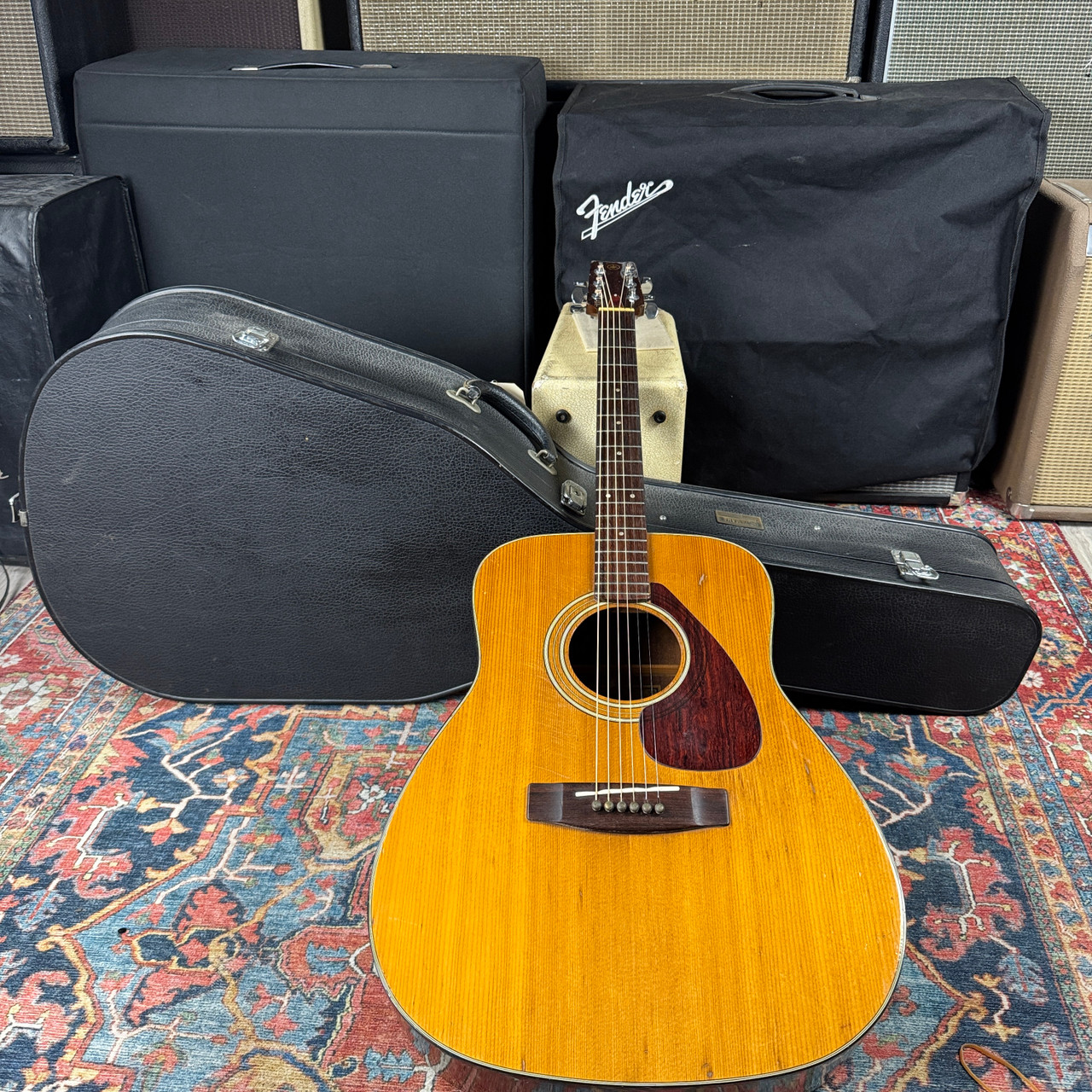 1972 Yamaha FG-160 Wide Nut Acoustic w/Vintage Yamaha Hard Case