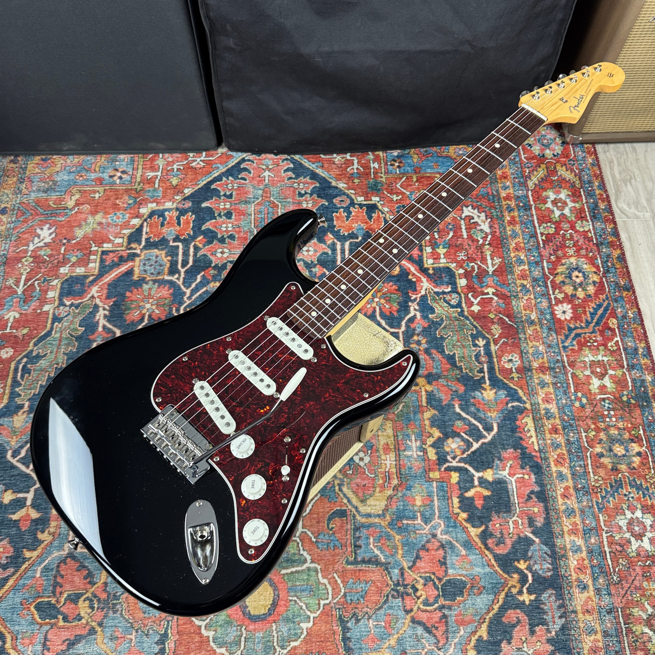 Fender Hybrid II 60's Stratocaster Black w/Tortoise Guard Alder - 2022