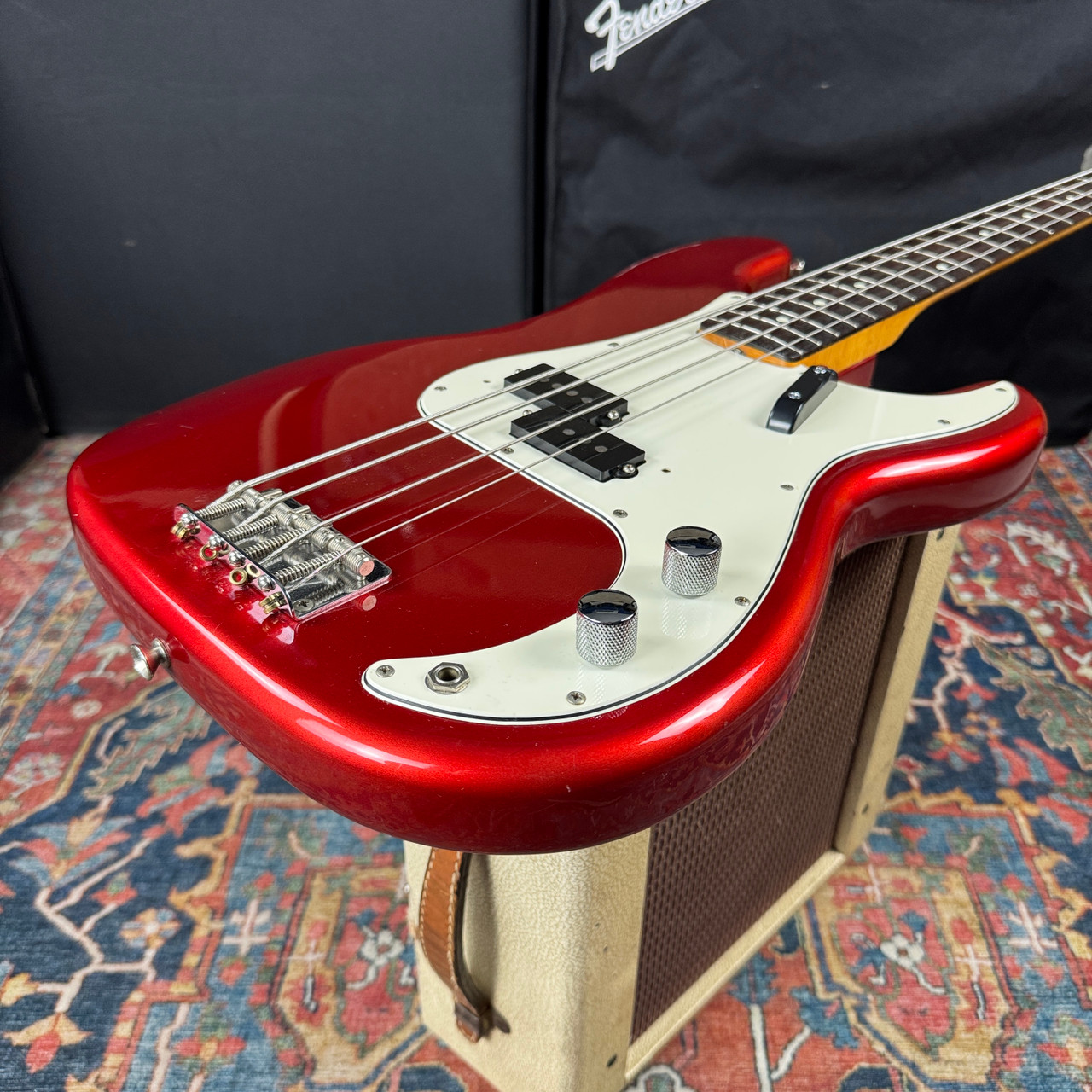 Fernandes Revival Bass RPB-50 Matching Headstock Candy Apple Red