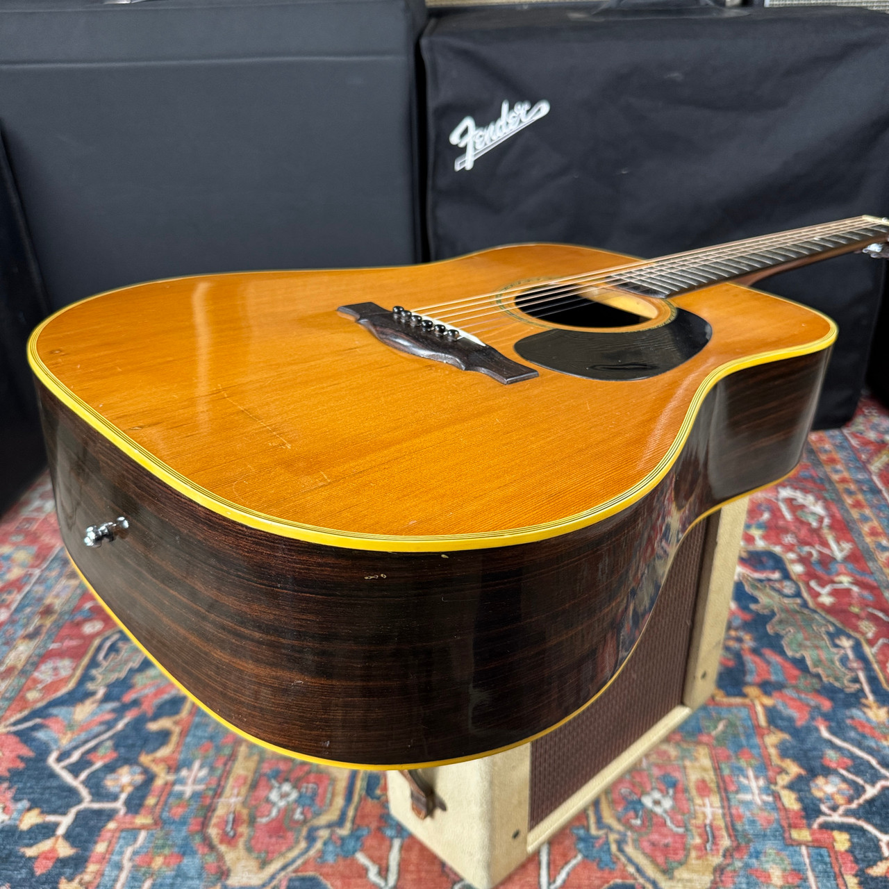 Video* Yamaki Custom Folk No 125 Dreadnought w/Vintage Hard Shell