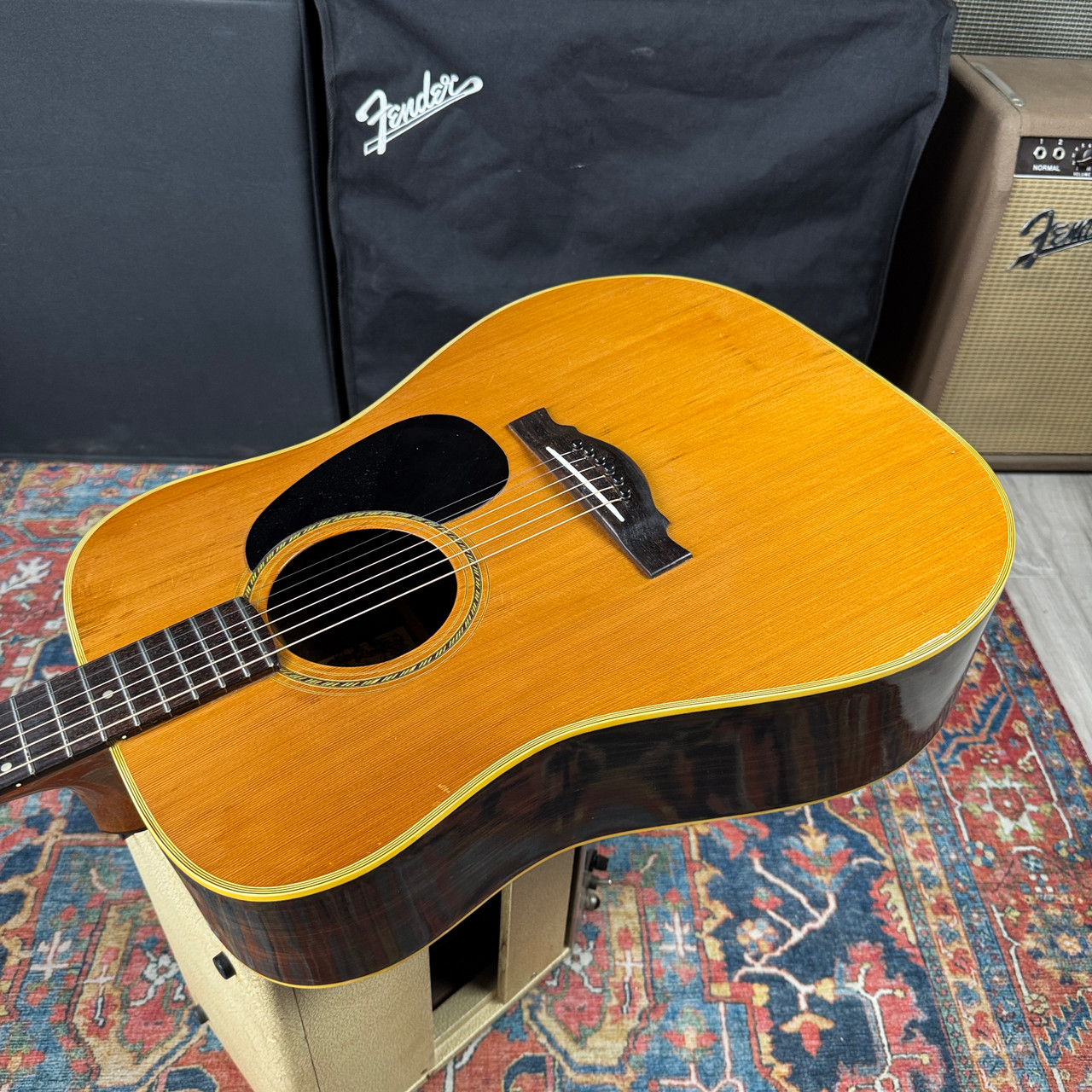 Video* Yamaki Custom Folk No 125 Dreadnought w/Vintage Hard Shell