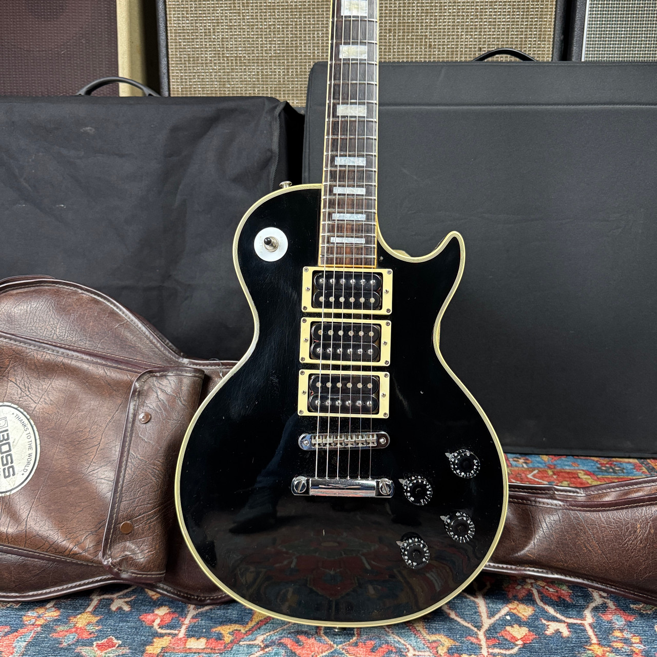 VIDEO* Greco Les Paul Custom Model EG600P Peter Frampton Black