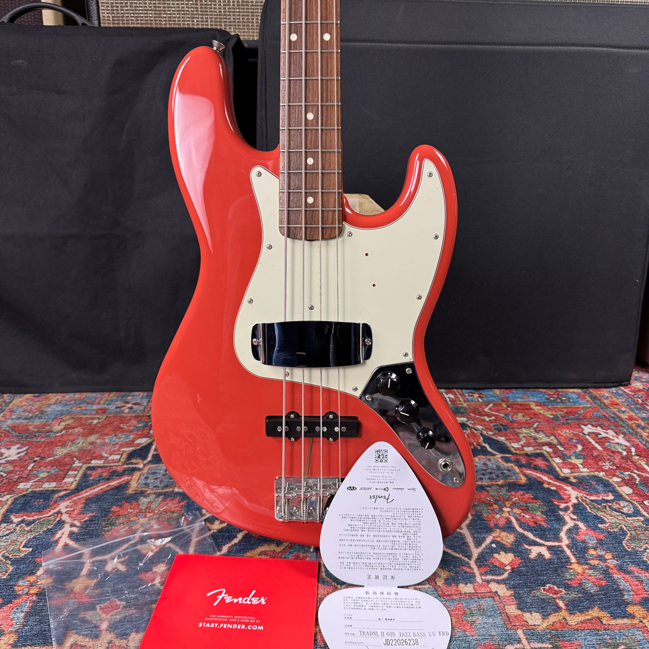Fender Traditional II 60's Jazz Bass Fiesta Red - 2022