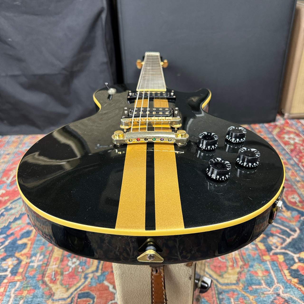 Custom Made Les Paul Type Single Cut Rally Stripes Made in Japan
