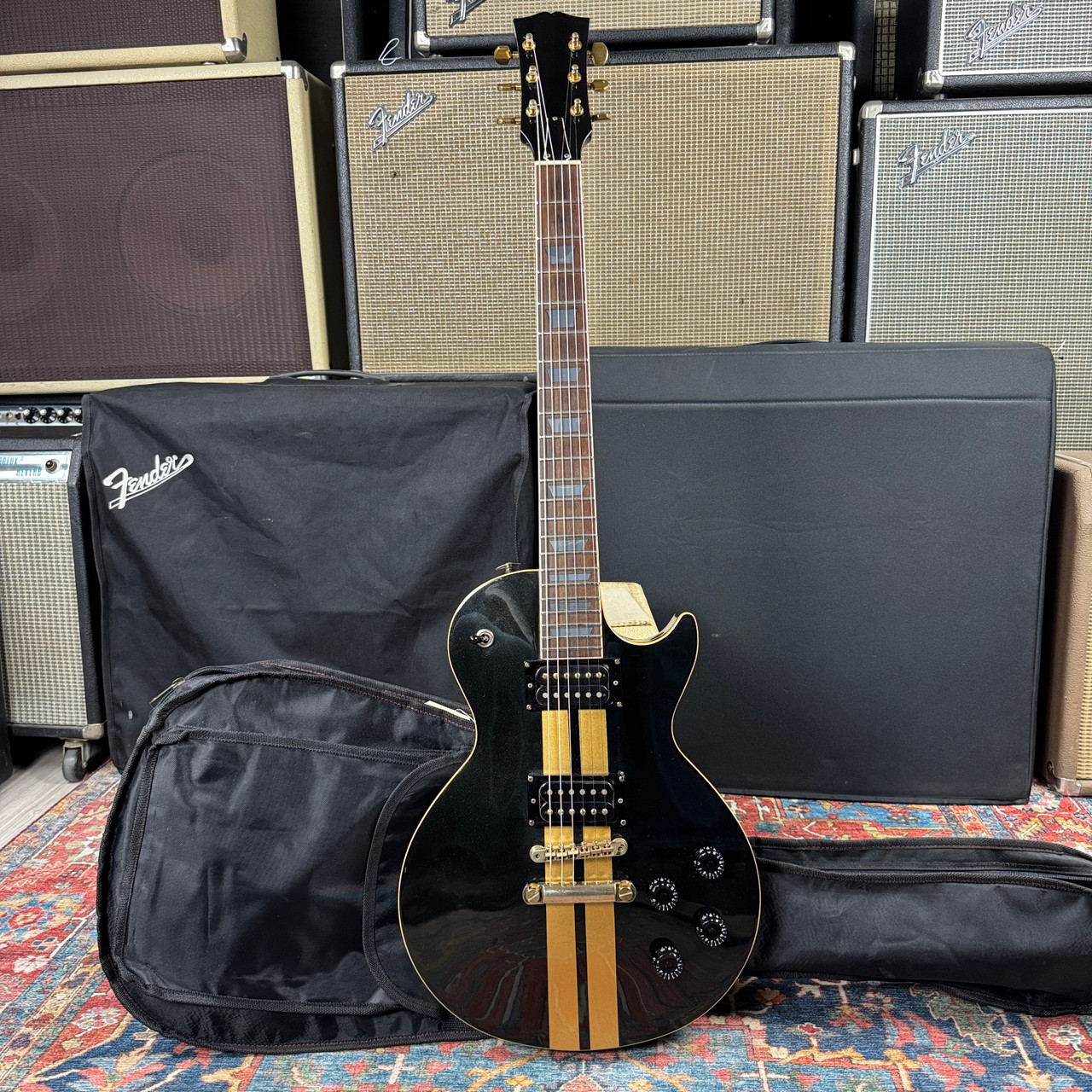 Custom Made Les Paul Type Single Cut Rally Stripes Made in Japan