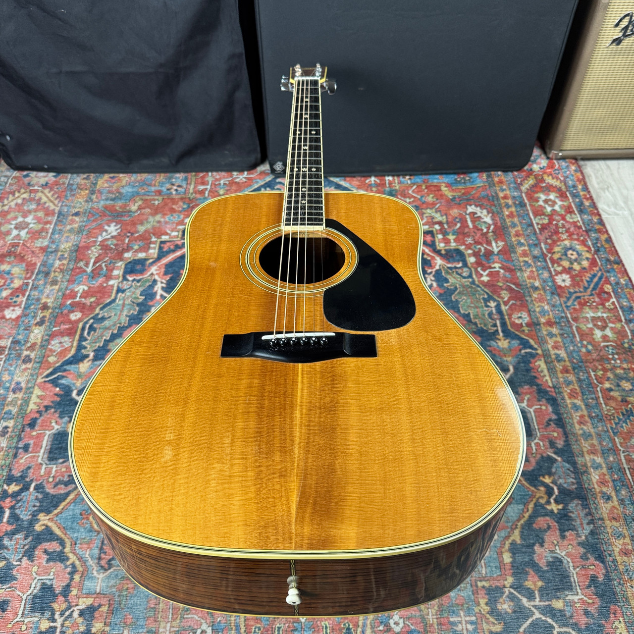 Yamaha FG350D Dreadnought Solid Spruce Top Hard Case - 1981