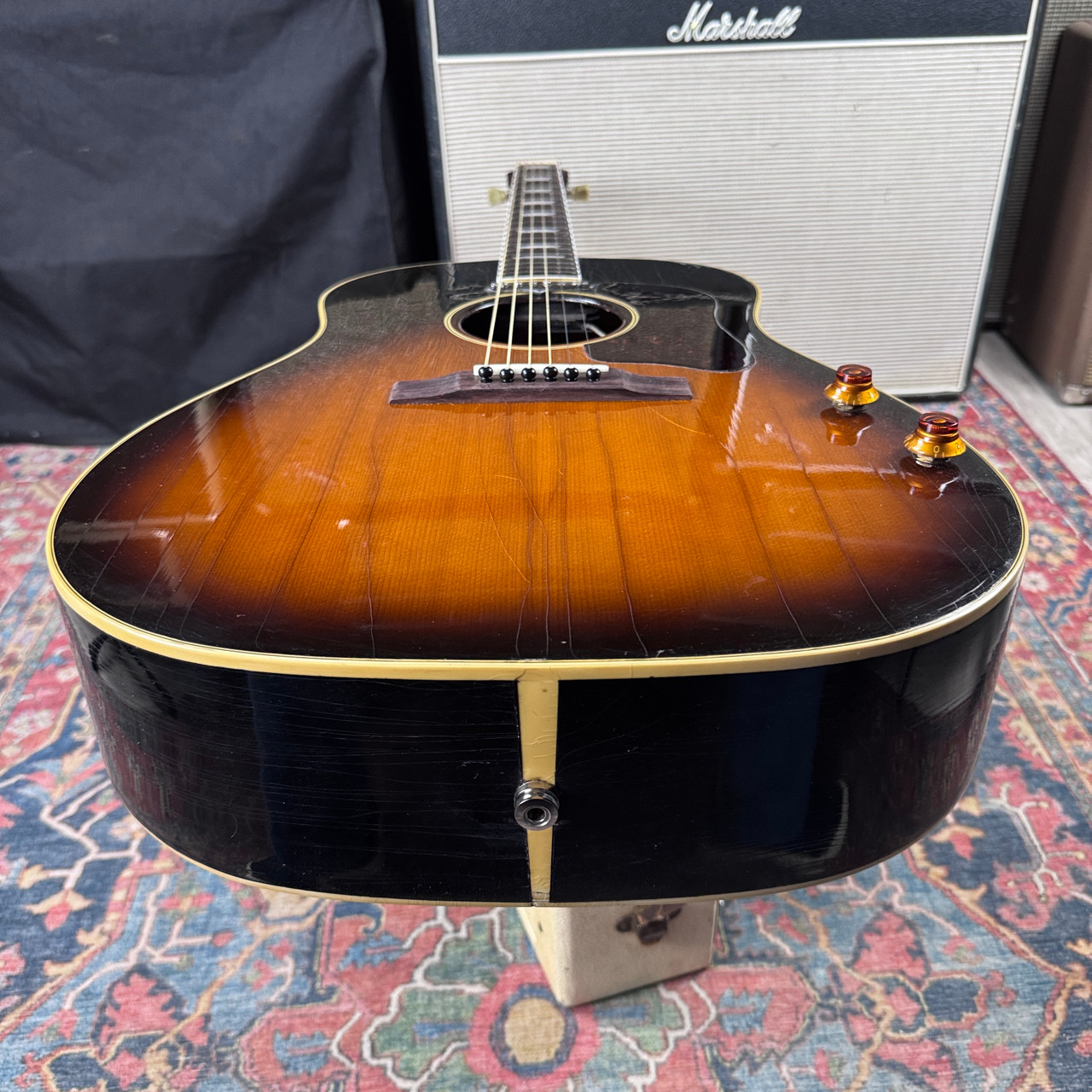 Gibson J-160E Vintage Sunburst Weather Checked and Worn USA - 1993