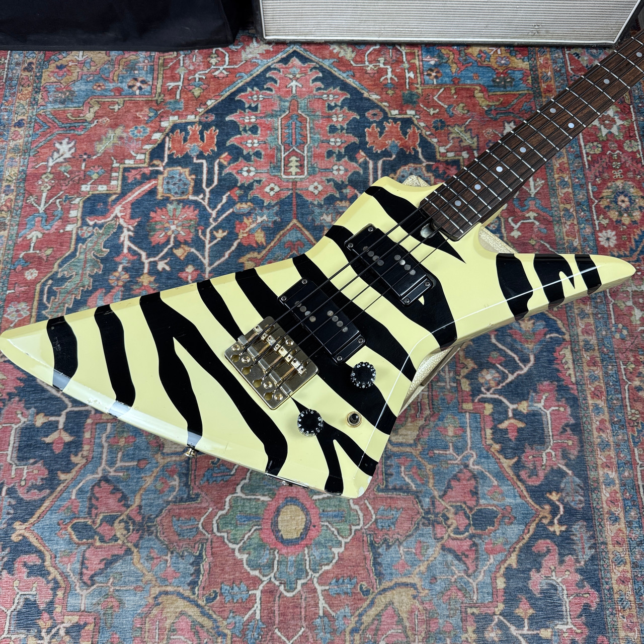Aria Pro II ZZB Deluxe Bengal Stripe Short Scale Bass Made in