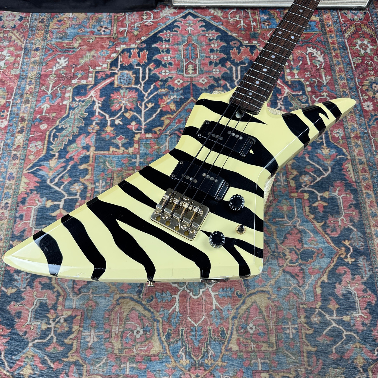 Aria Pro II ZZB Deluxe Bengal Stripe Short Scale Bass Made in