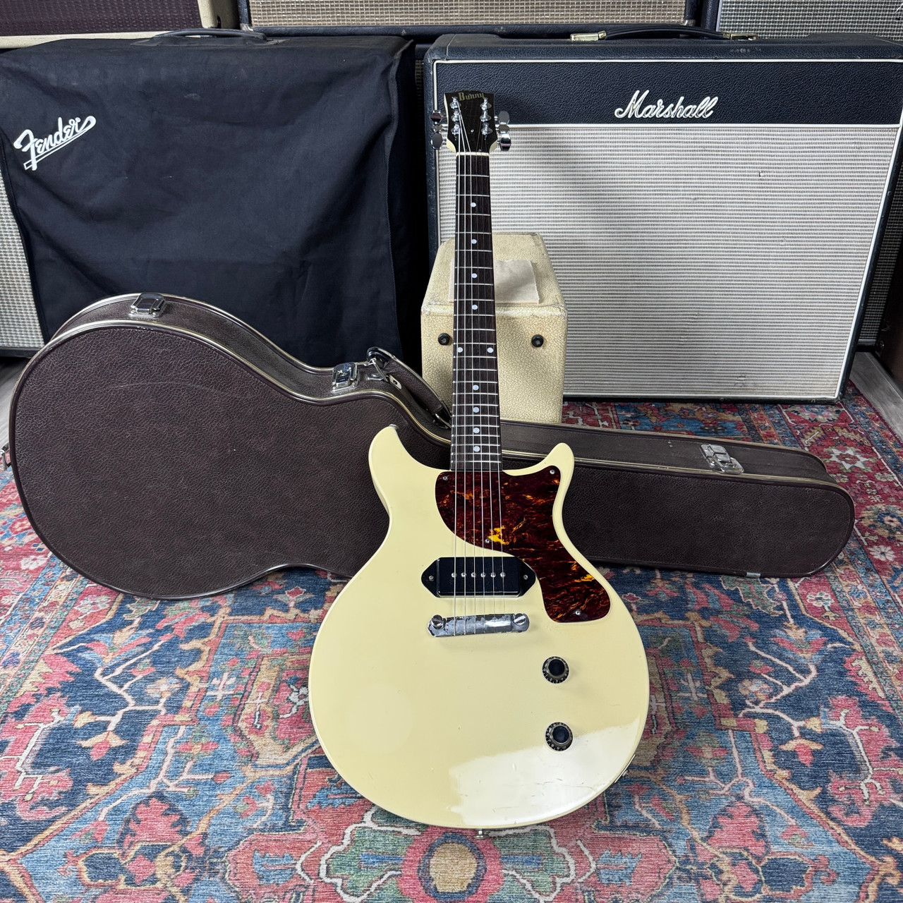 Burny Les Paul Jr FTV-50 TV Yellow w/HSC - 1970's