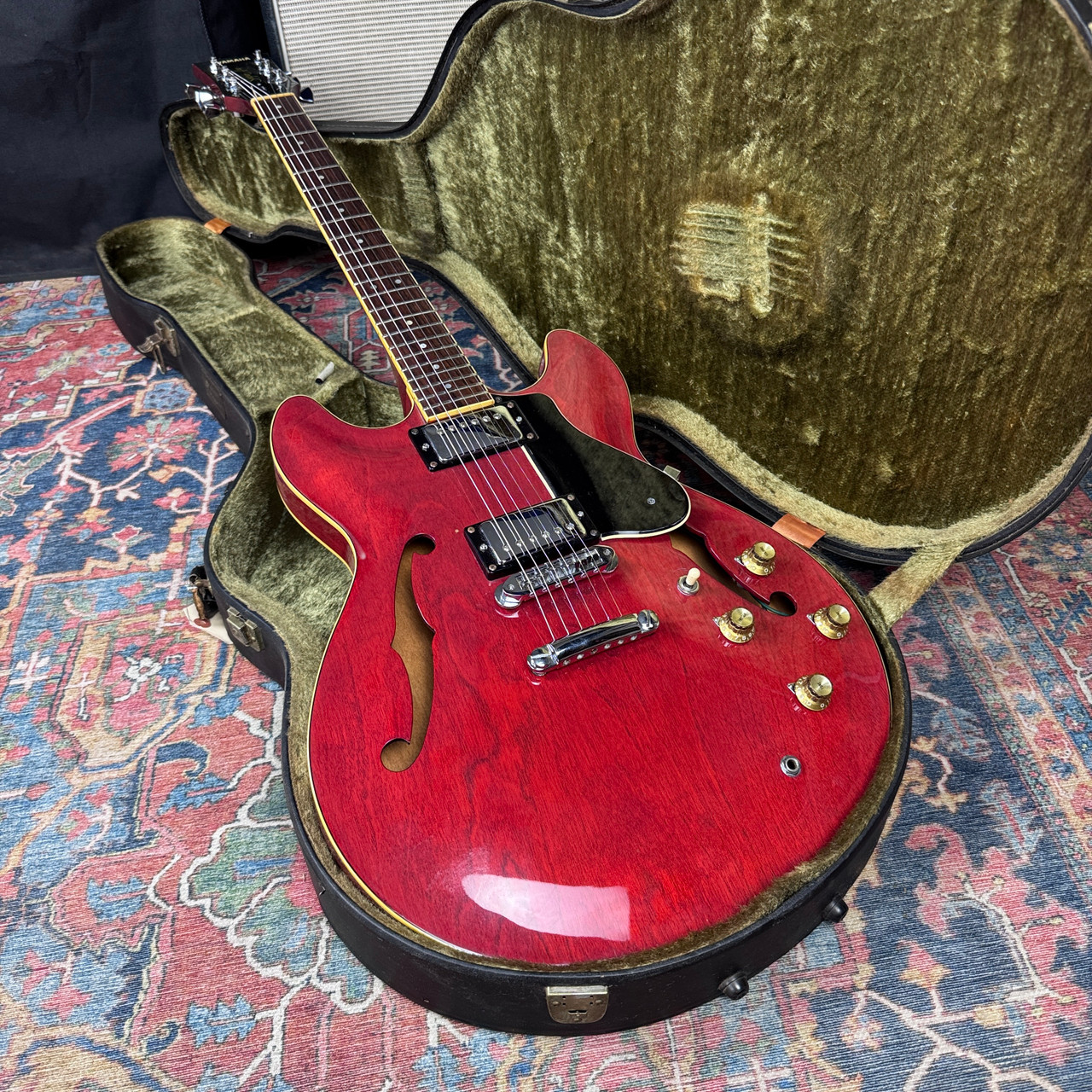 YAMAHAエレキギターSeesion903p Yamaha ES-335 Style Model SA-700 Semi Hollow Persimmon Red - 1980