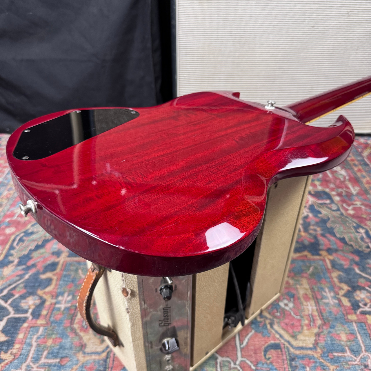 Burny RSG-65 SG VH-1搭載 日本製 Burny '63 SG Model SG RSG-65 With VH-1 Pickups Cherry Red - 1989-90