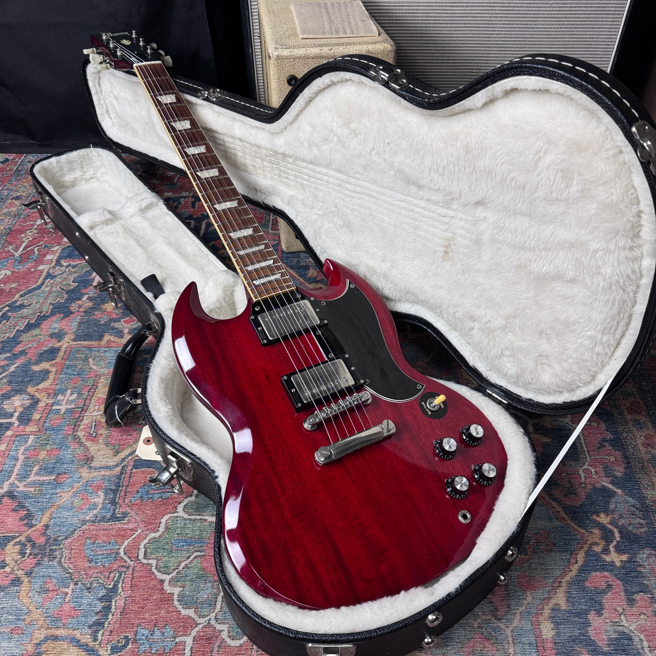Burny SG チェリーレッド Burny '63 SG Model SG RSG-65 With VH-1 Pickups Cherry Red - 1989-90