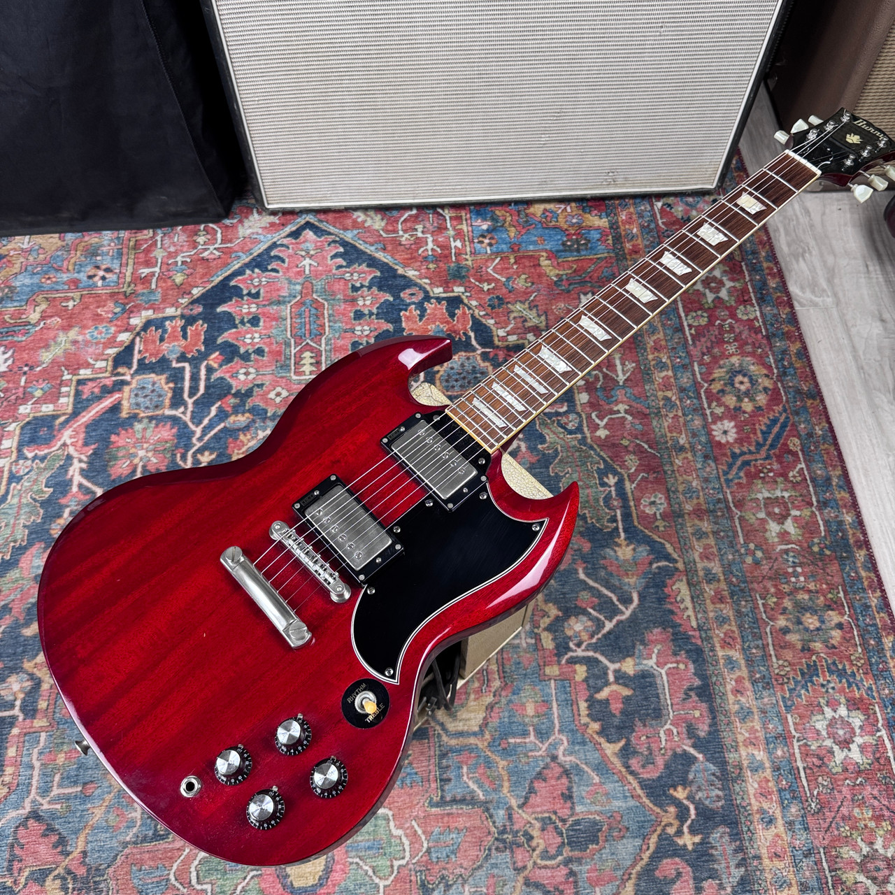 Burny '63 SG Model SG RSG-65 With VH-1 Pickups Cherry Red - 1989-90
